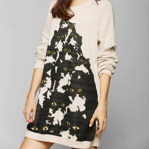 Pretty Snake Urban Outfitters RARE Crazy Cat 3D Oversized Sweater Size M artsy